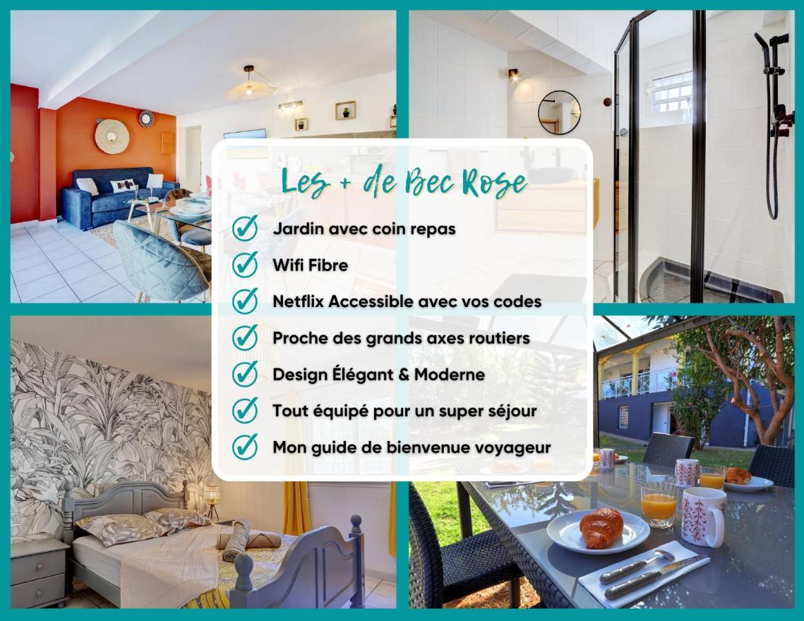 Apartament Bec Rose - Clim - Wi-Fi - Jardin Saint-Leu Zewnętrze zdjęcie
